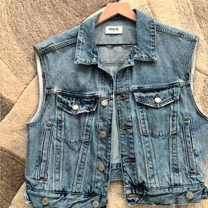 Agolde Classic Blue Denim Vest
